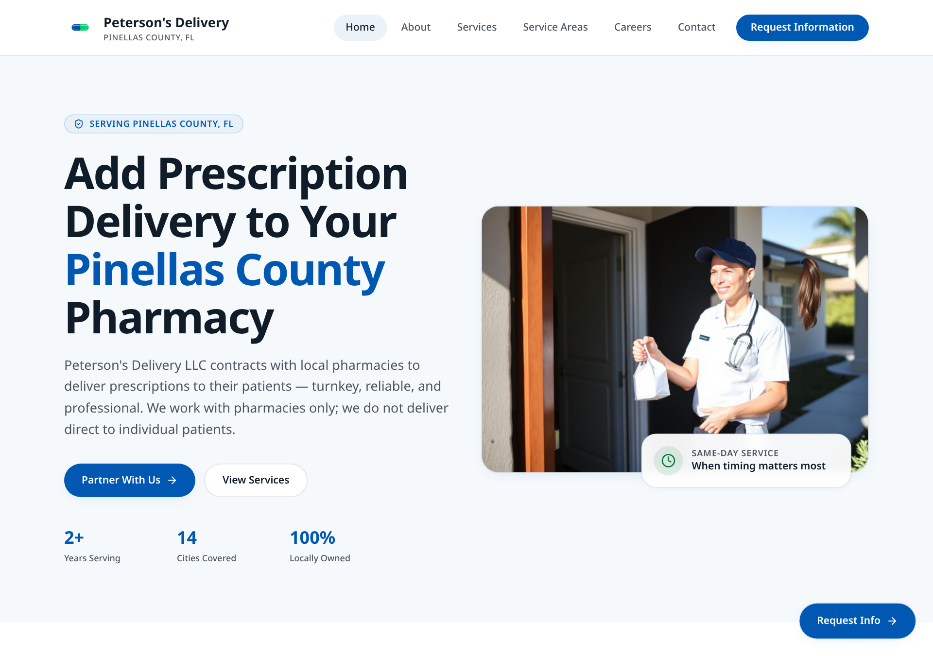Peterson's Delivery — Website · Local Service