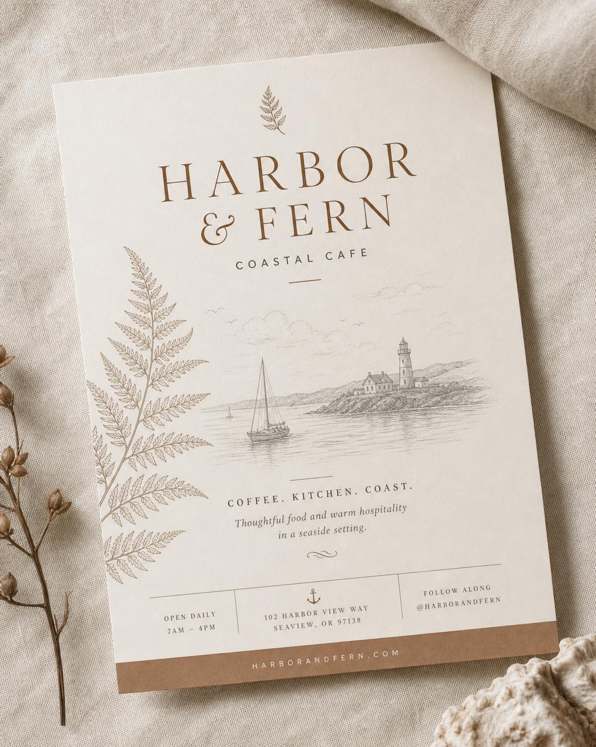 Harbor & Fern — Flyer — Marketing · Print