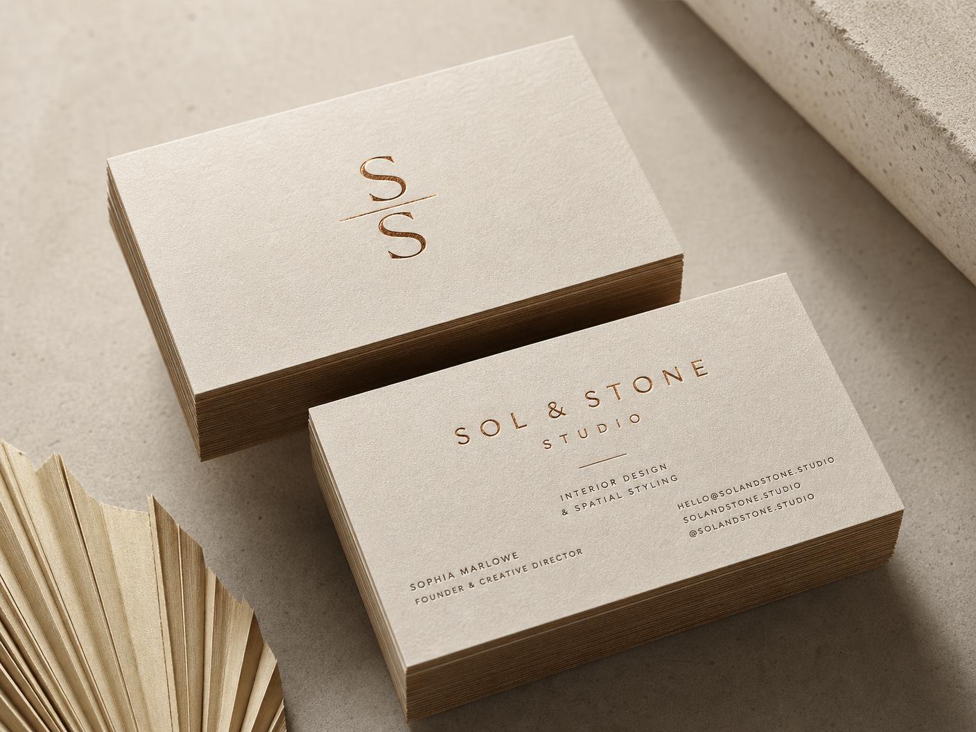 Sol & Stone — Card System — Marketing · Brand Collateral