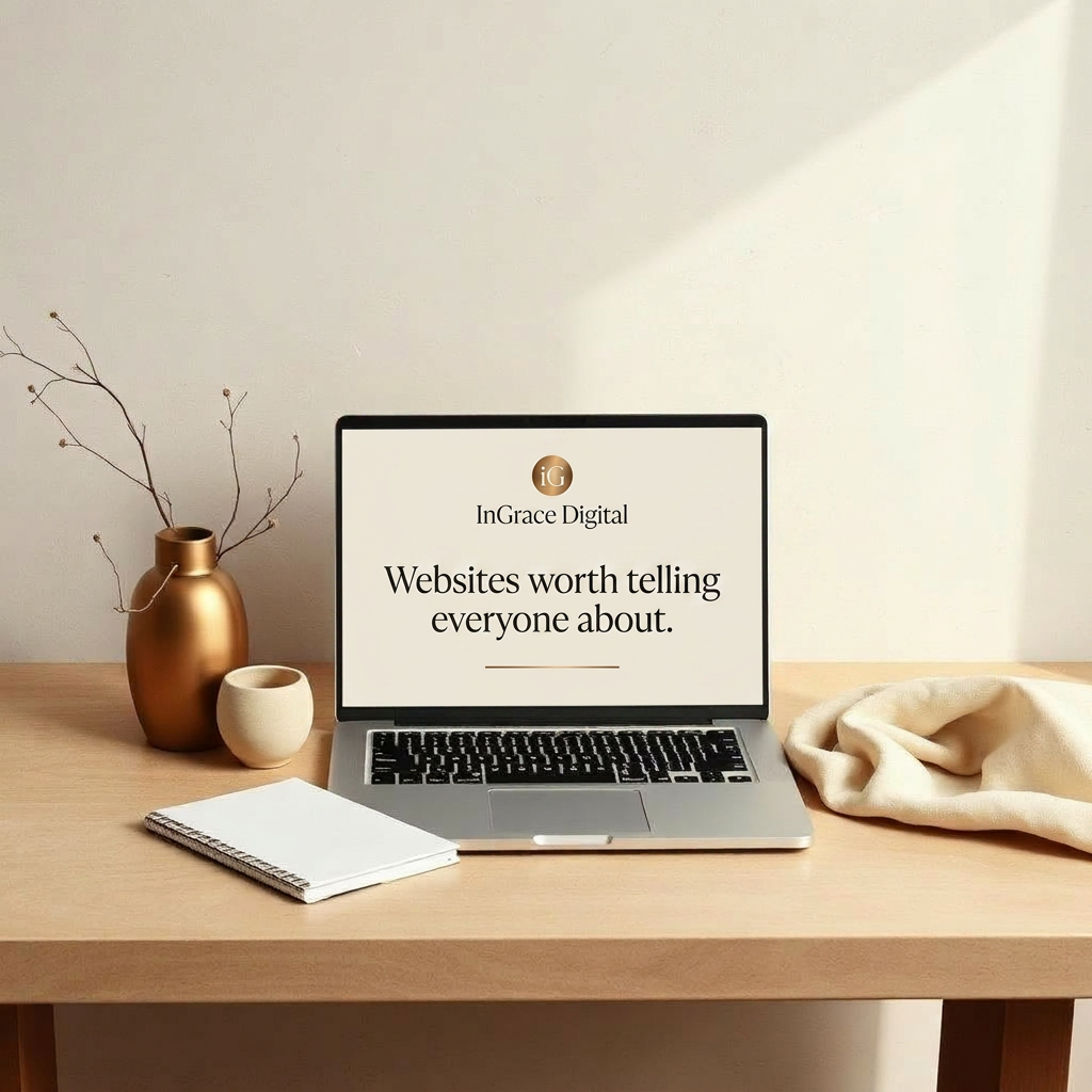 Minimal neutral workspace flat lay